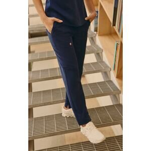 Fabletics Women Navy Blue On Call Scrub Bottom  Pants Durable Performance Large